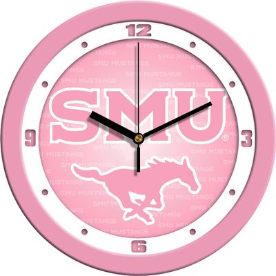 SunTime Southern Methodist University Mustangs - Pink Wall Clock