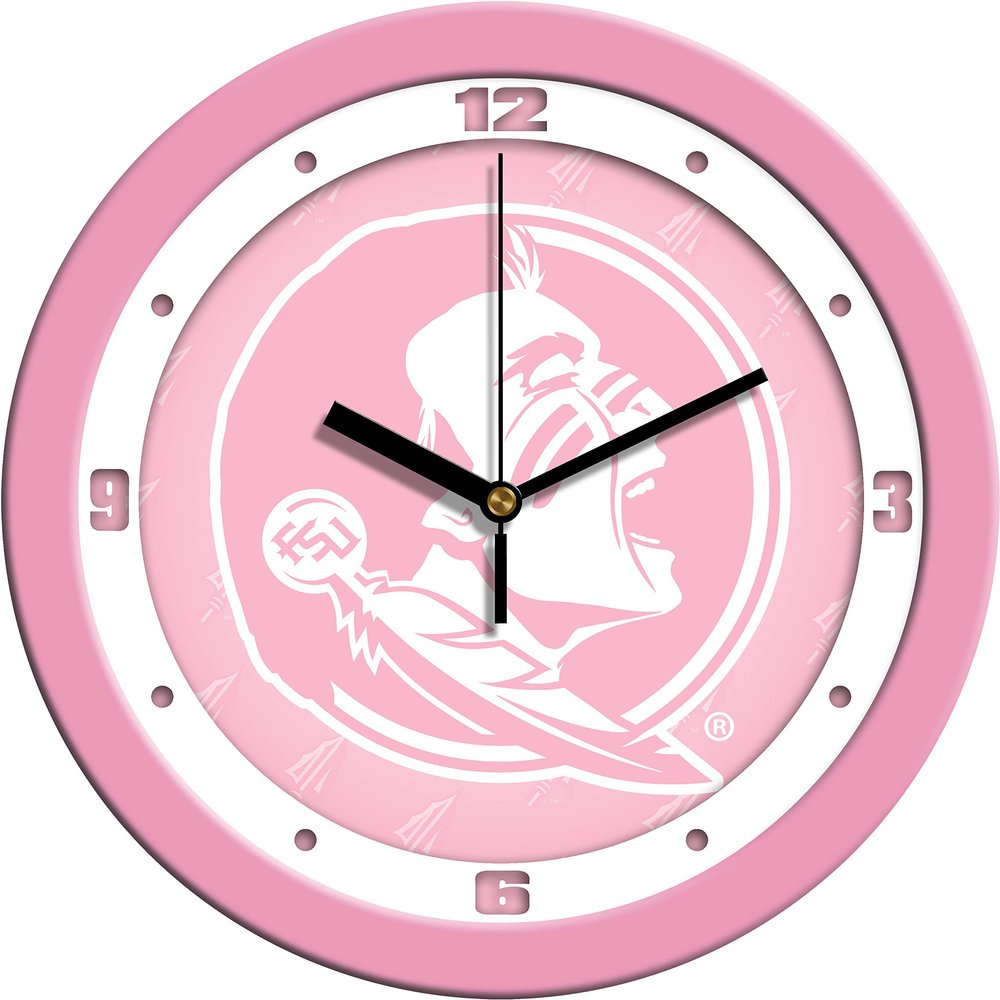 SunTime Florida State Seminoles - Pink Wall Clock