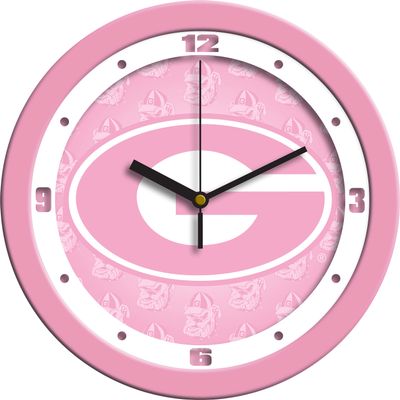 SunTime Georgia Bulldogs - Pink Wall Clock