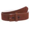 1 1/2" Snap On Suede Leather Belt Strap, Brown | 30 view 1
