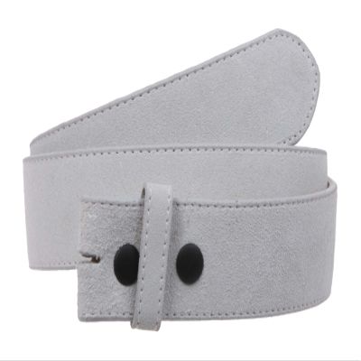1 1/2" Snap On Suede Leather Belt Strap, Ivory | 42