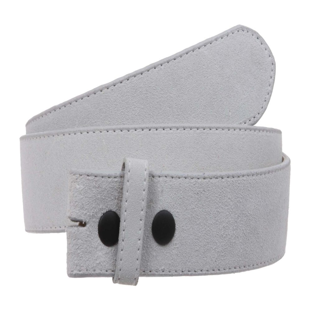 1 1/2" Snap On Suede Leather Belt Strap, Ivory | 42