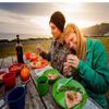 GSI Outdoors Cascadian 1 Person Table Set for Camping & Outdoors - Plate, Bowl, Mug Cup & Cutlery - Green view 3