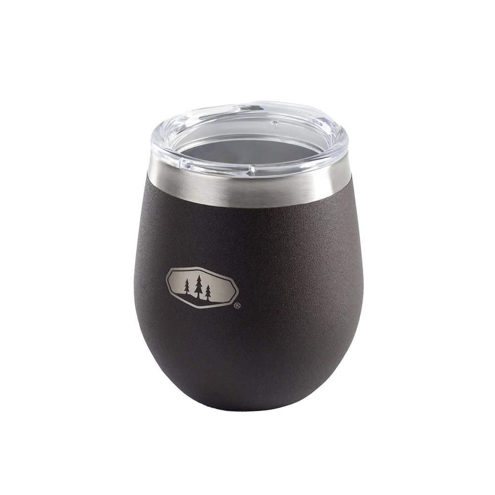 GSI Outdoors Glacier Stainless Lightweight Insulated Glass Cup for Camping, Office, BBQ - 8 oz - Espresso