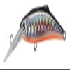TackleHouse, Minnow, Buffett, 1.7 inches (43 mm), 0.1 oz (2.2 g), Silver Black/Red Berry No. 14 SD43 view 1