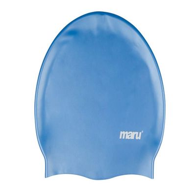MARU Multi-Coloured Silicone Swim Hat (Unisex, One Size Fits Most) (Blue)