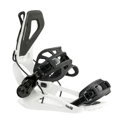 HEAD Rx One Unisex Snowboard Bindings - Reclining Highback Easy-Entry Bindings w/Medium Flex for Beginner to Intermediate Riders, White, S