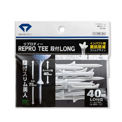 Daiya TE-434 Golf Tee, Reproduction, Long with Tier, White