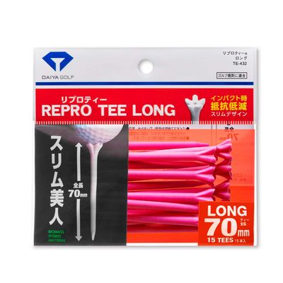 DAIYA Golf TE-432 Golf Tee, Repro Tee Long, Pink