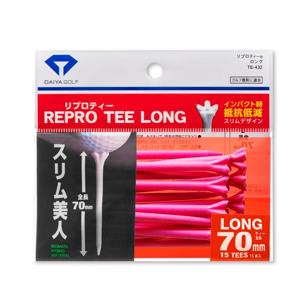 DAIYA Golf TE-432 Golf Tee, Repro Tee Long, Pink