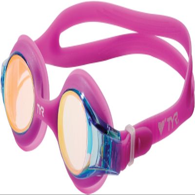 TYR Swimple Metallized Kids' Swim Goggles - Mirrored Swimming Goggles for Competitive Training and Recreation - Anti-Fog, UVA/UVB Protection, Watertight Seal