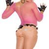 Elegant Moments Sexy Fence Net Long Sleeve Cami Top, One Size, Hot Pink view 3