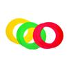 OnCourt OffCourt Tennis Quick Feet Dount Rings  Set of 6 / Lightweight and Long Lasting/Anti-Slip view 1
