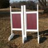 Platinum Jumps Solid Panel Colored Wing Standards 6 Foot Redwood #208 view 1