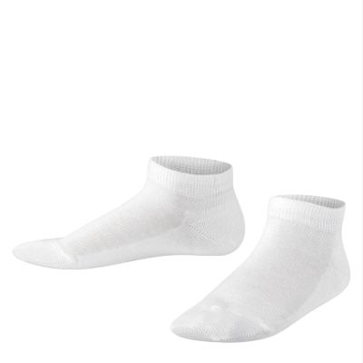 FALKE Unisex-Child Family Sneaker Socks, Cotton, White (White 2000), 6.5-9, 1 Pair