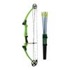Genesis Original Compound Bow & Arrow Kit- Adjustable Riser, 15"-30" Draw Length, 10-20 lb Draw Weight, All Skill Levels, Draw Hand - Left, Green view 1
