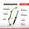 Genesis Original Compound Bow & Arrow Kit- Adjustable Riser, 15"-30" Draw Length, 10-20 lb Draw Weight, All Skill Levels, Draw Hand - Left, Green view 3
