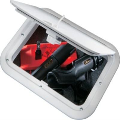 T-H Marine Designer Series Hatch | Non Locking Boat Access Hatch Storage Compartment | 13" x 24", Light Gray