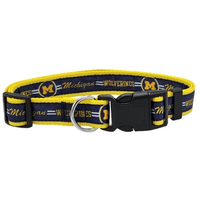 COLLEGE MICHIGAN WOLVERINES Dog Collar, Large, Model: MI-3036-LG