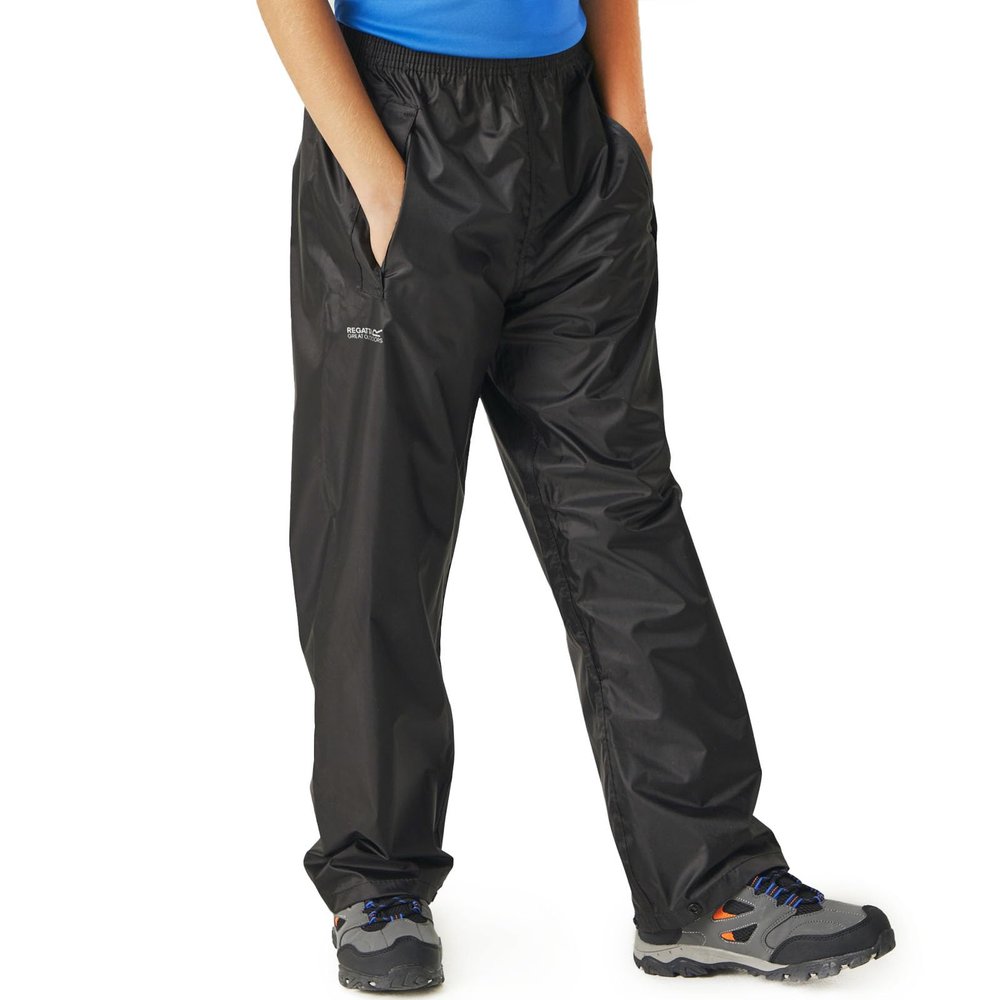 Regatta Great Outdoors Kids Boys Stormbreak Waterproof Over Pants (2 Years) (Black)