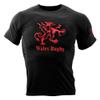 Wales Rugby Logo T-Shirt Black view 1
