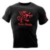 Wales Rugby Logo T-Shirt Black view 3