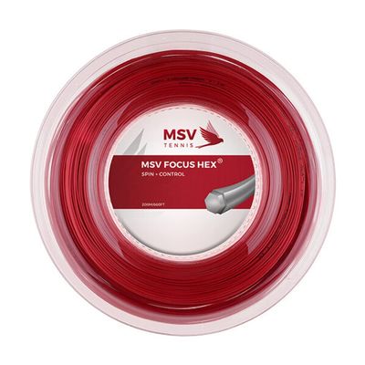 MSV Unisex's Focus-Hex String Reel-Red, 1.23 mm