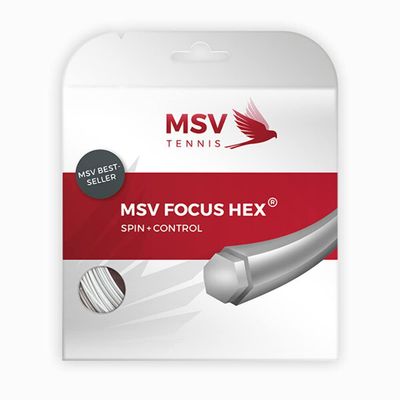 MSV Unisex's Focus-Hex String Set-White, 1.27 mm