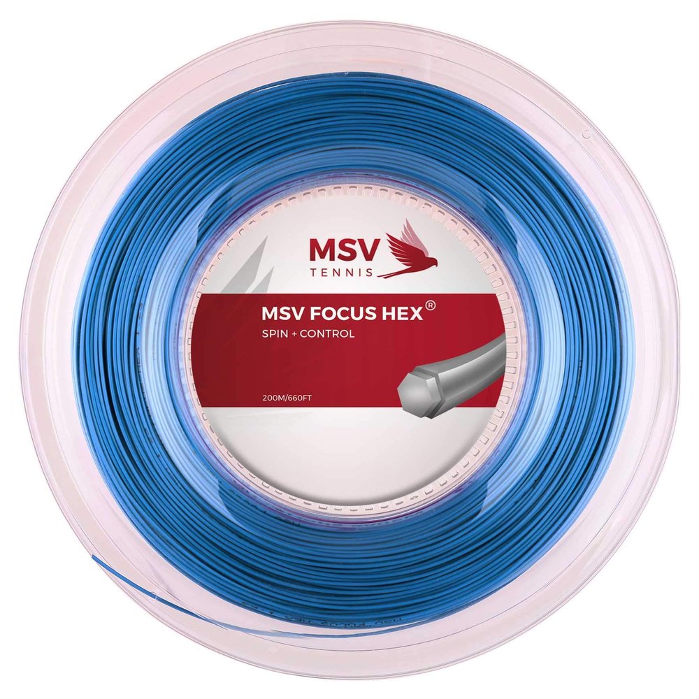 MSV Unisex's Focus-Hex String Reel-Hell Blue, 1.27 mm