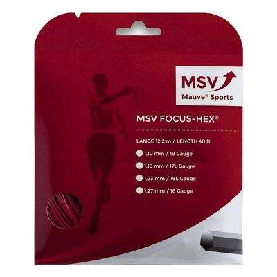 MSV Unisex's Focus-Hex String Set-Red, 1.27 mm