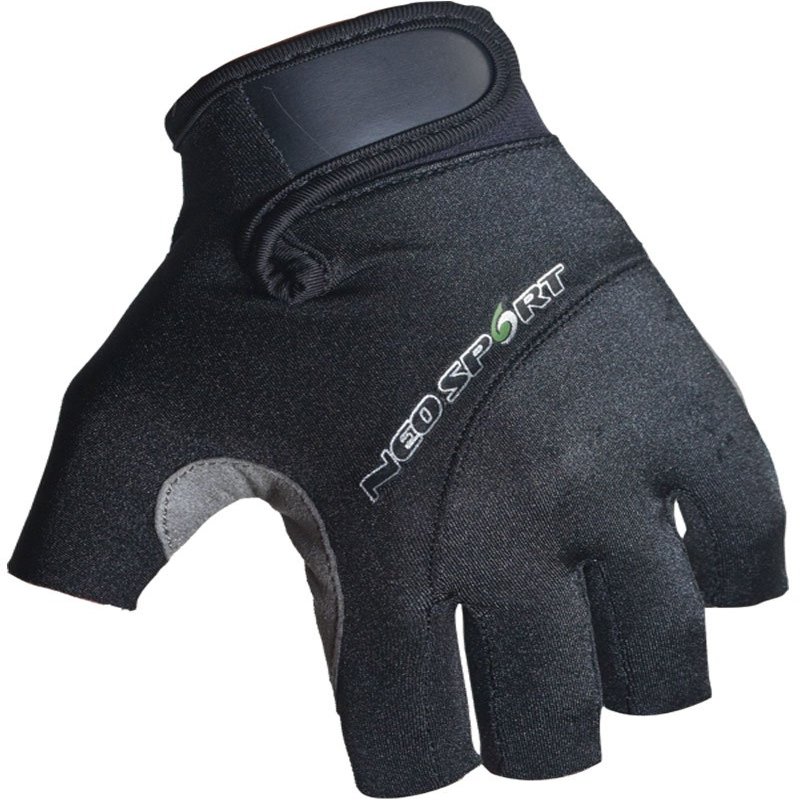 NeoSport 3/4 Finger Neoprene Gloves, 1.5mm - Unisex Design for Obstacle Racing, Biking, Sailing and Paddle Boarding - Offer Protection and a Reliable Grip - Soft, Comfortable Fit, Black, Large