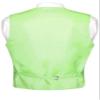 Vesuvio Napoli Men's Dress Vest & NeckTie Solid LIME GREEN Color Neck Tie Set sz 3XL view 2