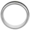 Sabrina Silver 8mm Titanium Wedding Band Ring Carbon Fiber Inlay Comfort Fit Size 12.5 view 2