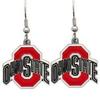 College Dangle Earrings - Ohio State Buckeyes view 1
