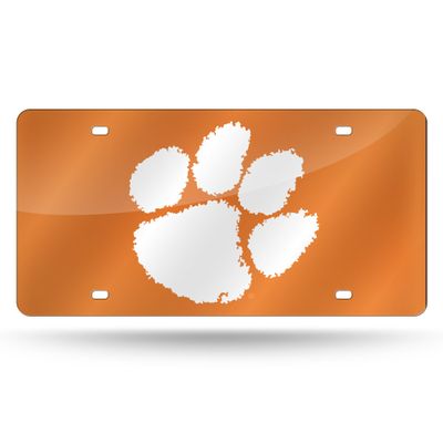 Rico Industries NCAA Clemson Tigers Laser Inlaid Metal License Plate Tag , 6 x 12"