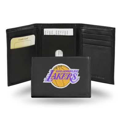 Rico Industries NBA Embroidered Leather Trifold Wallet, Los Angeles Lakers,Team Color,3.25 x 4.25-inches