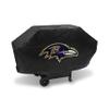 Rico Industries NFL Baltimore Ravens Black Deluxe Grill Cover Deluxe Vinyl Grill Cover - 68' Wide/Heavy Duty/Velcro Staps view 1