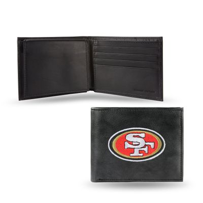 Rico Industries NFL Embroidered Leather Billfold Wallet, San Francisco 49ers,Team Color,3.25 x 4.25-inches