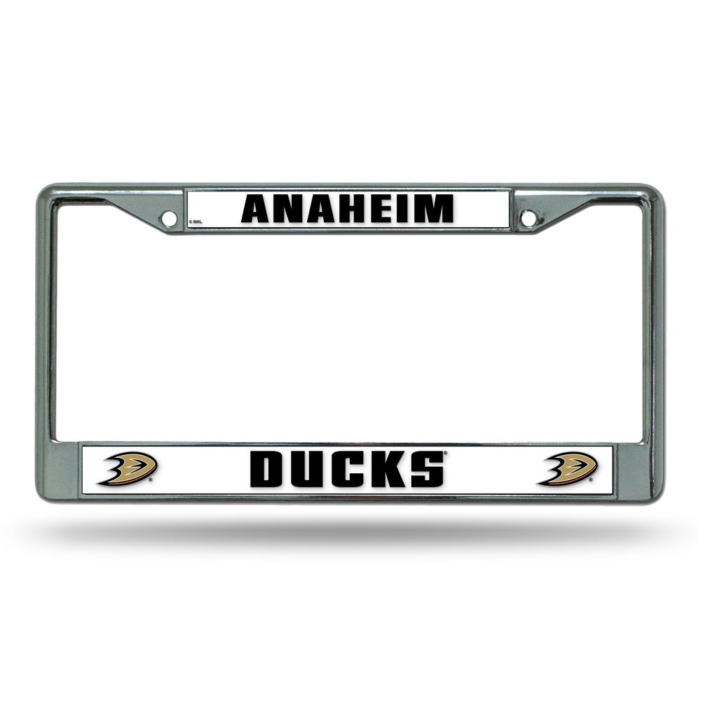 Rico Industries Anaheim Ducks Standard Chrome License Plate Frame 6 x 12.25-"