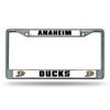 Rico Industries Anaheim Ducks Standard Chrome License Plate Frame 6 x 12.25-" view 1
