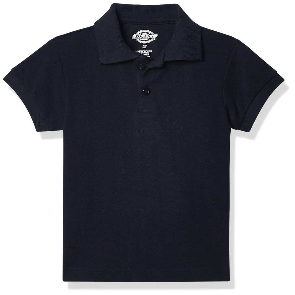 Dickies Big Boys' Short Sleeve Pique Polo Shirt, Dark Navy, Small (8)
