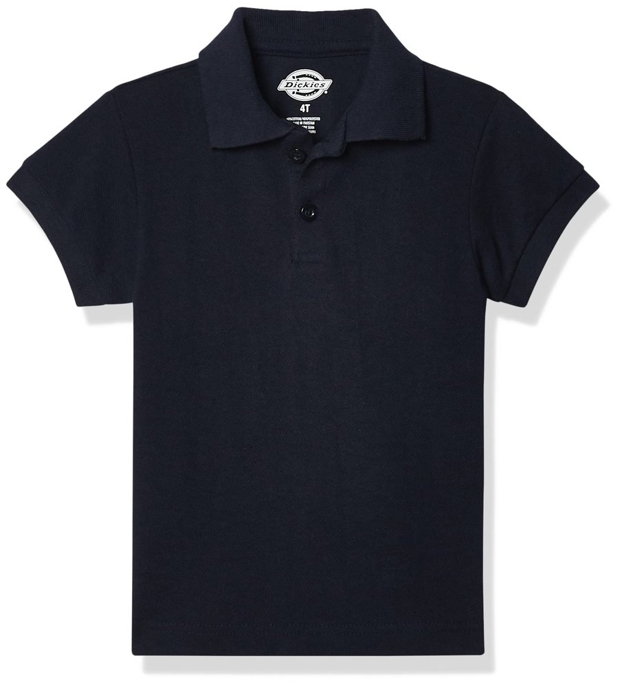Dickies Big Boys' Short Sleeve Pique Polo Shirt, Dark Navy, Medium (10/12)
