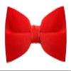 Red Satin 2 1/2 Bow Tie view 1