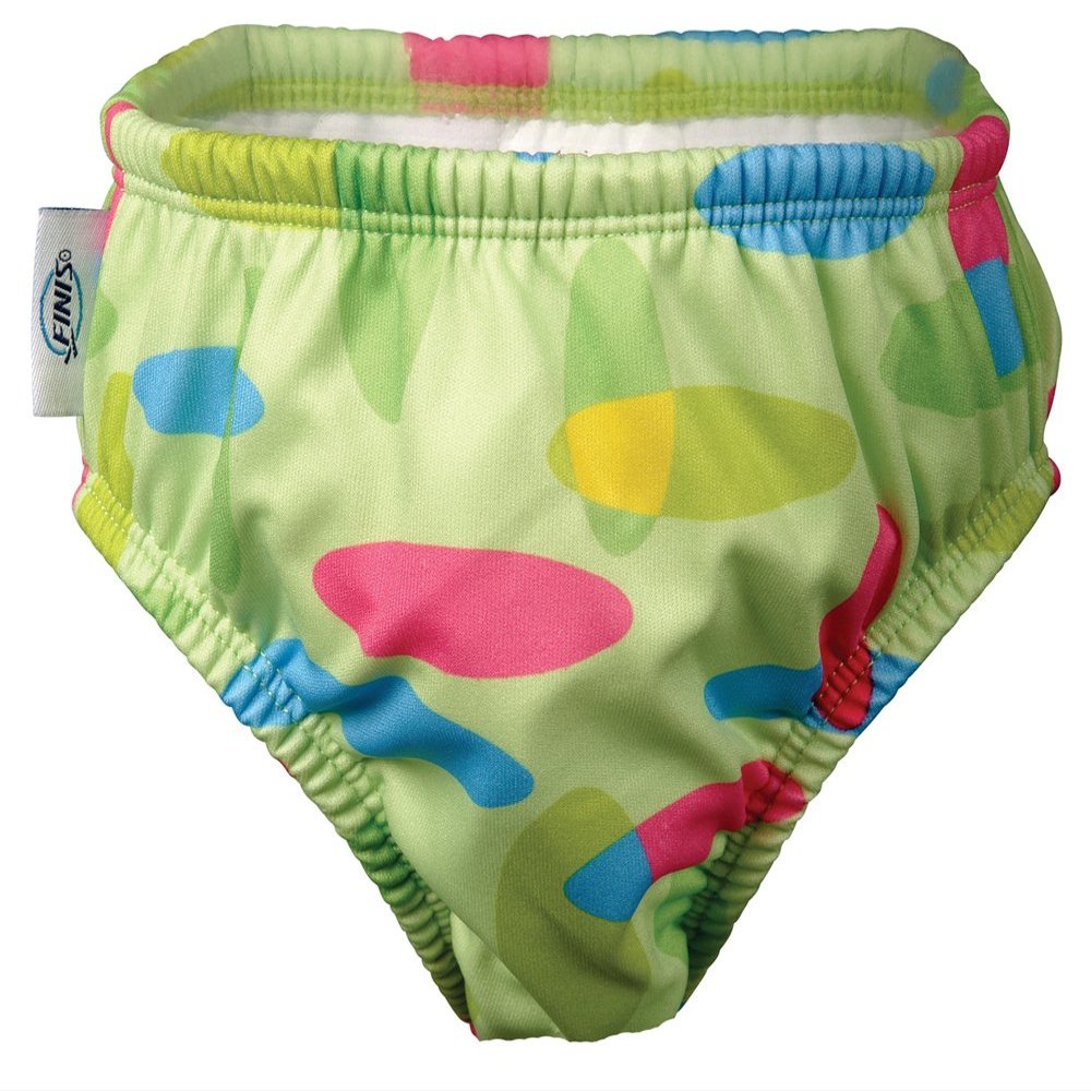 FINIS Girl's Swim Diapers (Green Oval, 3T)