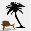 Beach House Vinyl Wall Art Big Palm Tree Wall Decal Sticker - Black, 72" x 38" (6ft. Tall). #132A-72x38 view 1