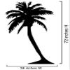 Beach House Vinyl Wall Art Big Palm Tree Wall Decal Sticker - Black, 72" x 38" (6ft. Tall). #132A-72x38 view 4