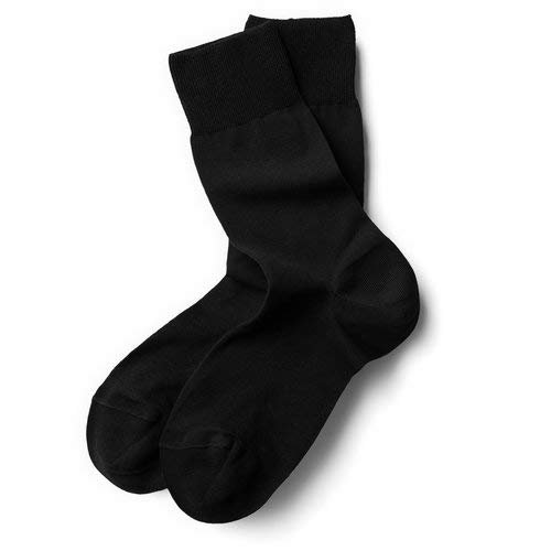 Cotton Dress Socks (Boys Large, Black)