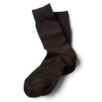 Cotton Dress Socks (Mens, Brown)