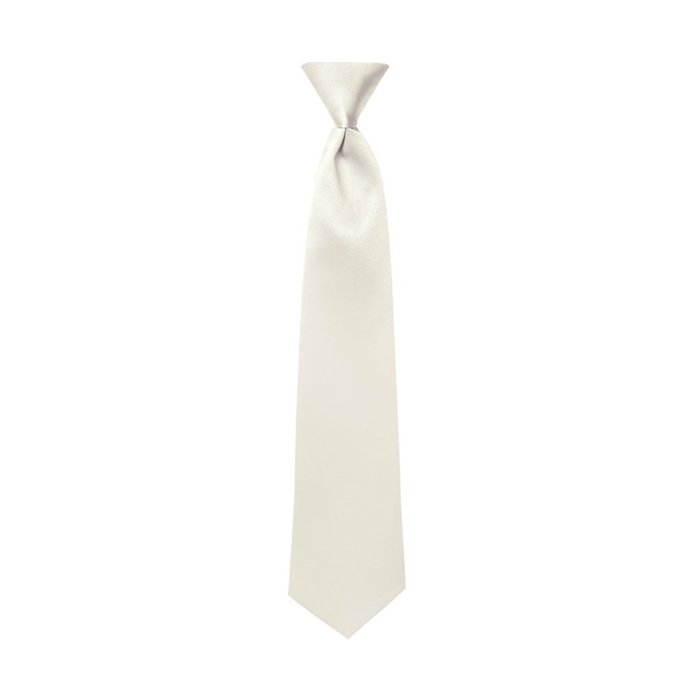 Ivory Satin Boys Pre-Tied Neck Tie