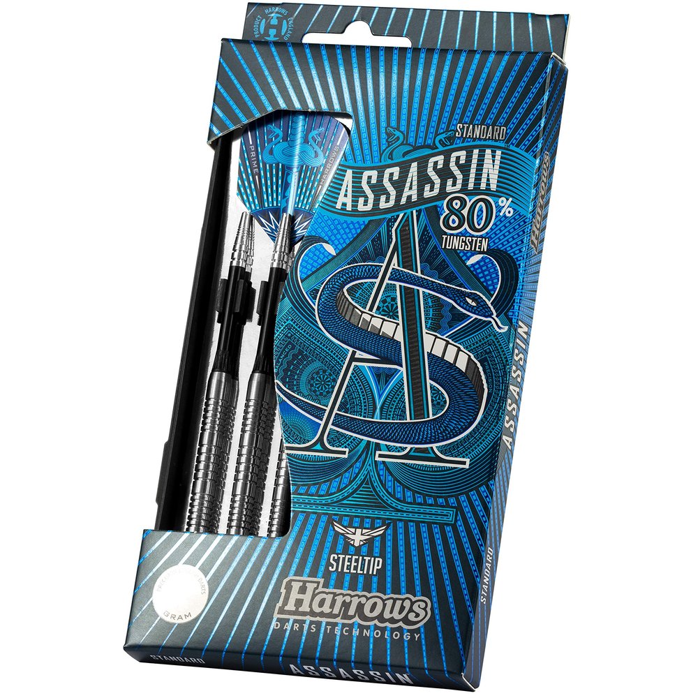 Harrows Men's Assassin Tungsten Darts, Silver, 24g